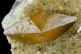Dogtooth Calcite Plate With Golden Calcite Crystal - Morocco #115198-3
